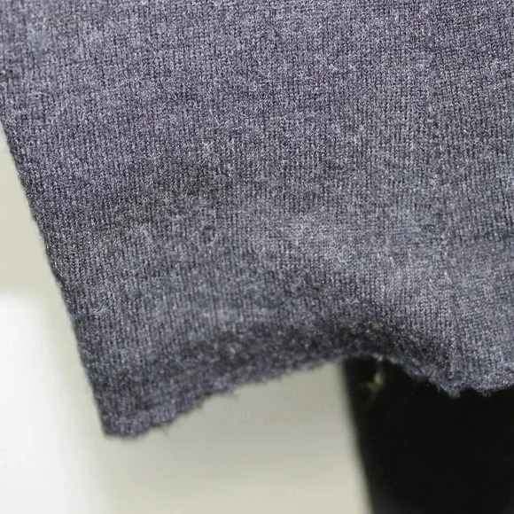 Eileen Fisher gray Merino wool with leather accent duster sweater size large - Picture 5 of 16